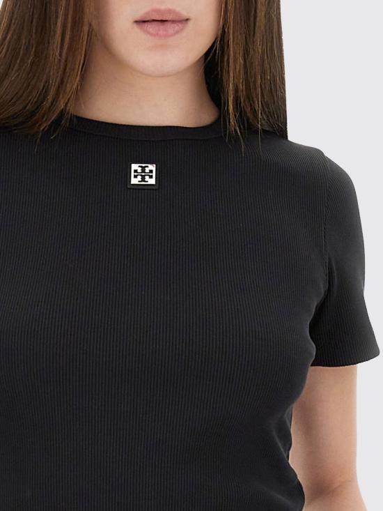 25FW 토리버치 반팔 티셔츠 170886 002 Black - TORY BURCH