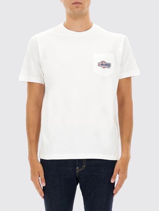 25FW 디스퀘어드2 반팔 티셔츠 S74GD1449D20020 100 White