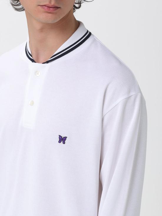 25FW 니들스 폴로 티셔츠 RW347 White - NEEDLES