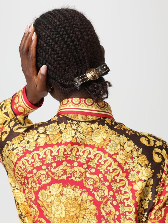 25FW 베르사체 헤어 액세서리 10122561A16337 1BOOF Black - VERSACE