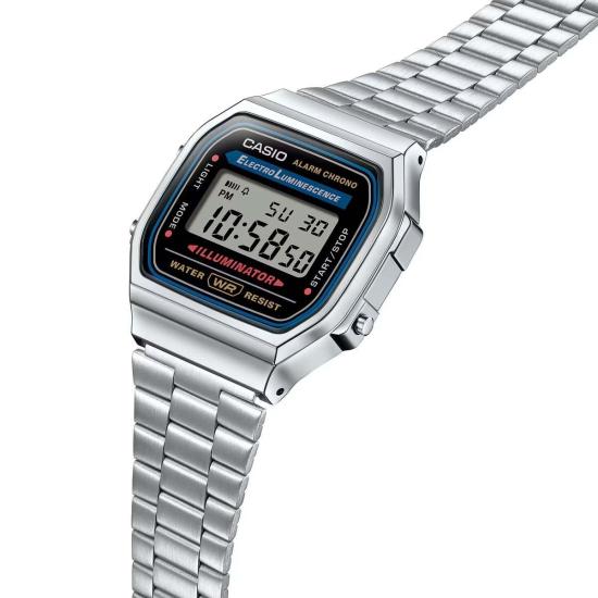  카시오 손목시계 A168 W 1 시계 실버 - CASIO