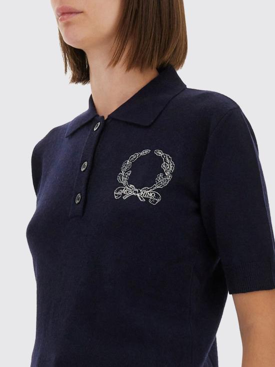 25FW 모스키노 폴로 티셔츠 09295502 0290 Blue - MOSCHINO