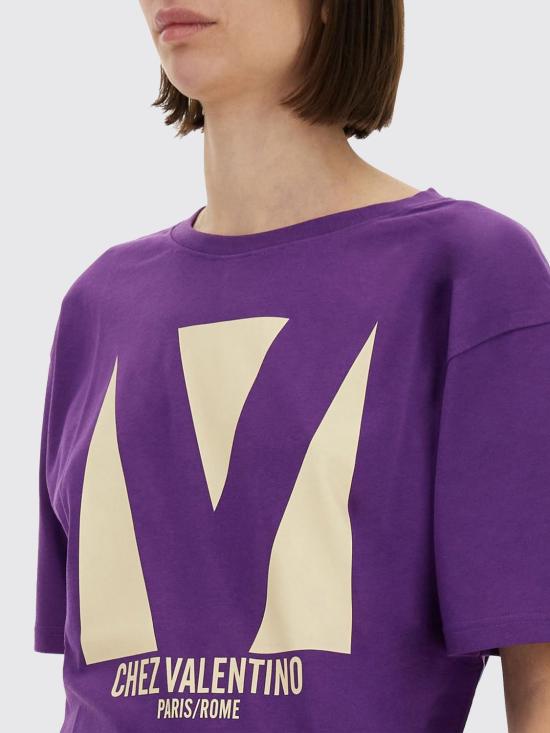 25FW 발렌티노 가라바니 반팔 티셔츠 6B3MG24H95W R1B Violet - VALENTINO GARAVANI