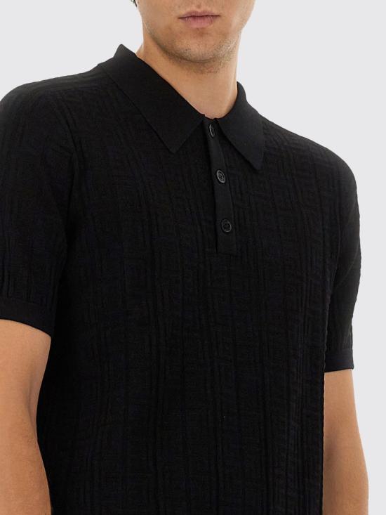 25FW 발망 폴로 티셔츠 FH1GB067KI63 0PA Black - BALMAIN