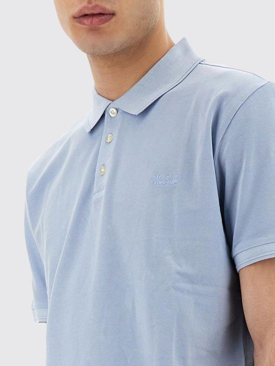 25FW 울리치 폴로 티셔츠 CFWOPO0065MRUT1483 30133 Sky Blue - WOOLRICH