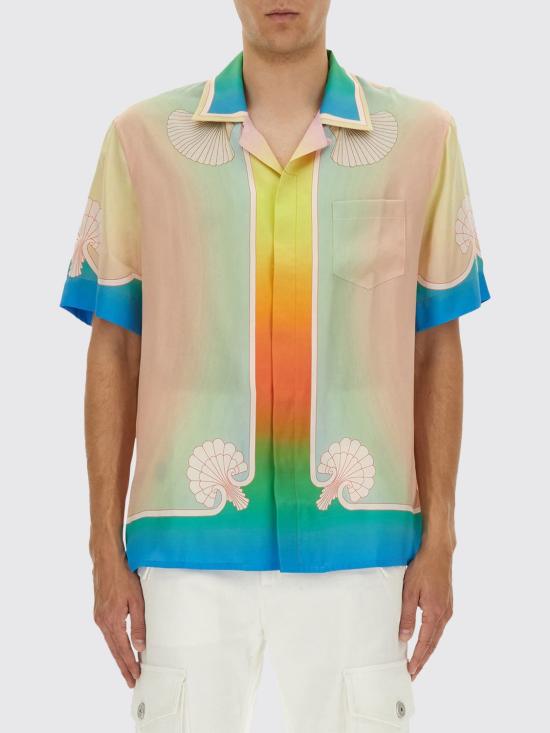 25FW 카사블랑카 반팔 셔츠 MPF25SH003 09 White 1