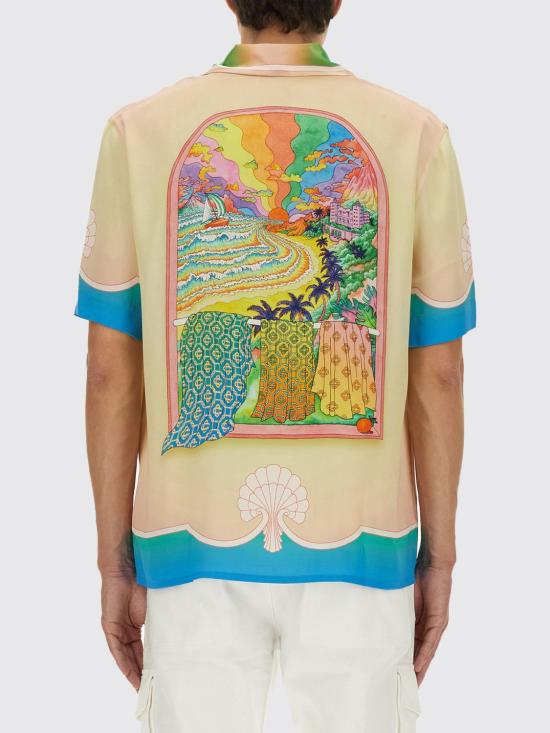 25FW 카사블랑카 반팔 셔츠 MPF25SH003 09 White 1 - CASABLANCA