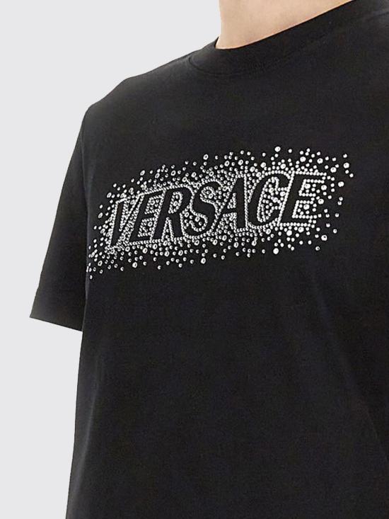 25FW 베르사체 반팔 티셔츠 10189811A13670 2B300 Black - VERSACE