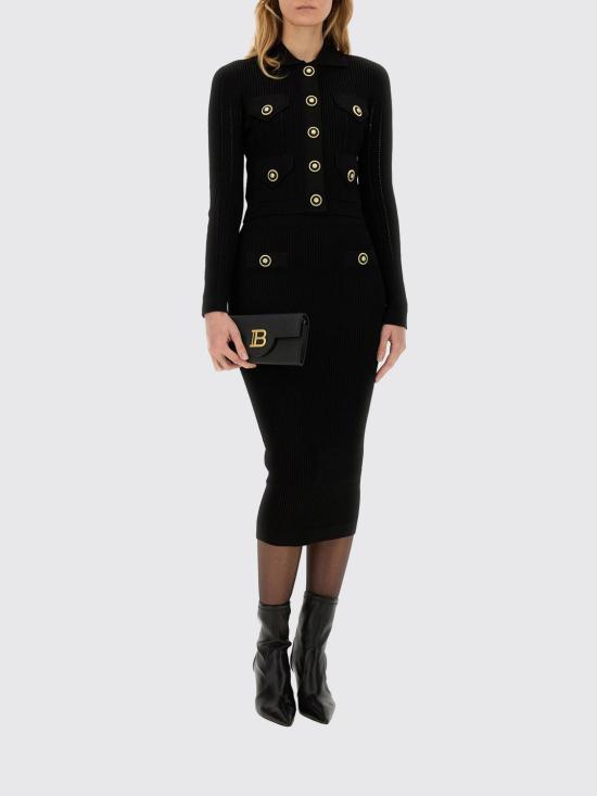 25FW 발망 스웨터 EF1KL150KI10 0PA Black - BALMAIN