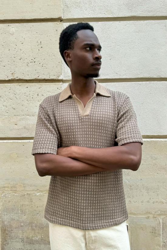  오피신 제네랄 반팔 티셔츠 오피치네 제네랄 펠레 폴로 토프 드라이 브라운