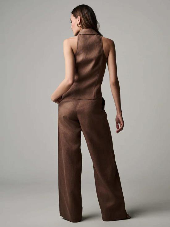  헤브론 스트레이트 팬츠 알리나 팬츠 초콜릿 - HEVRON