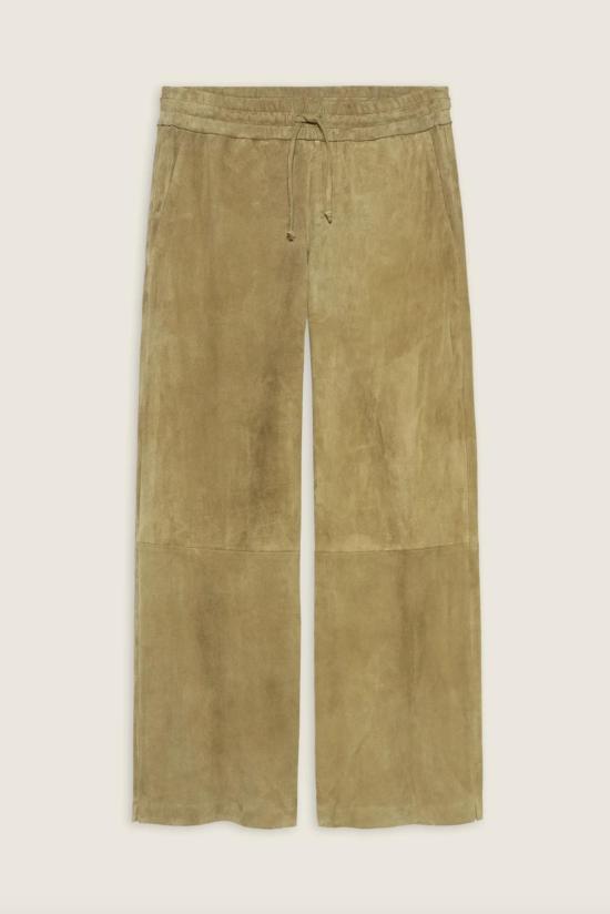  아르마 스트레이트 팬츠 블레어 올리브 스웨이드 팬츠 올리브