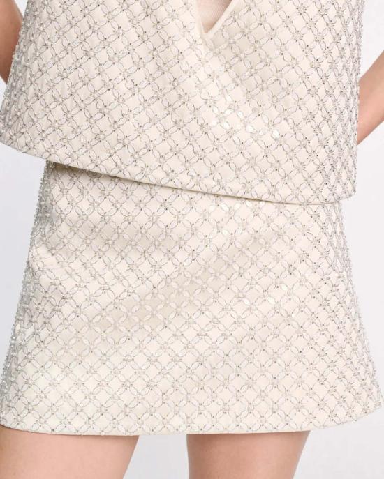  도로시 슈마허 숏 스커트 스파클링 스테이트먼트 스커트 화이트 - DOROTHEE SCHUMACHER