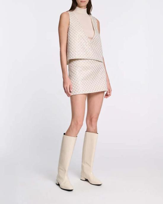  도로시 슈마허 숏 스커트 스파클링 스테이트먼트 스커트 화이트 - DOROTHEE SCHUMACHER