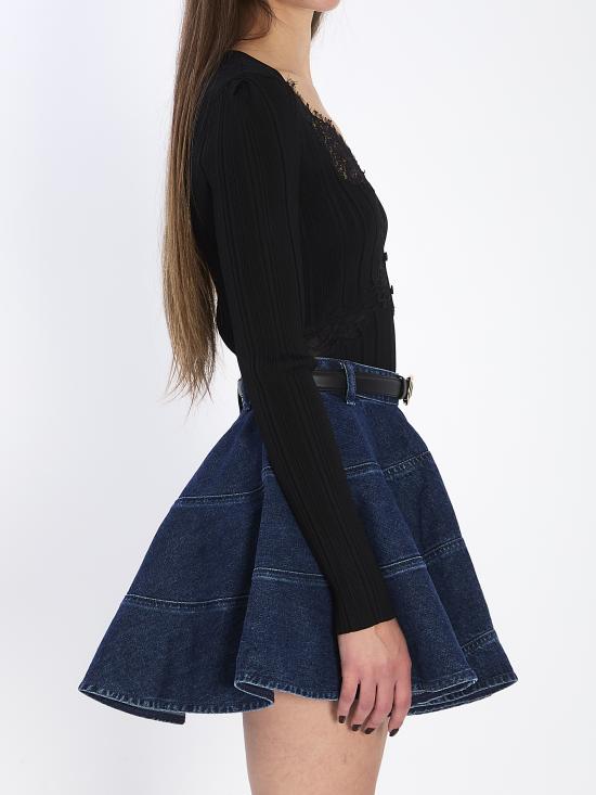 26SS 셀프 포트레이트 반팔 티셔츠 RS26176TB BLACK - SELF PORTRAIT