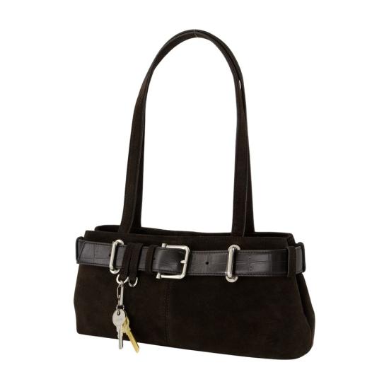 25FW 오소이 숄더백 25FB05009280 SUEDEMOCHACOMBI BROWN - OSOI