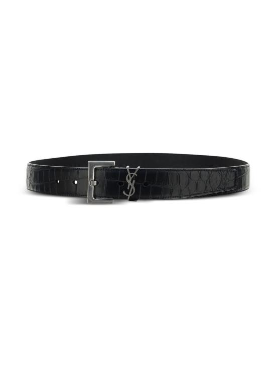 25FW 생로랑 모노그램 벨트 634440DZE0E1000 BLACK - SAINT LAURENT