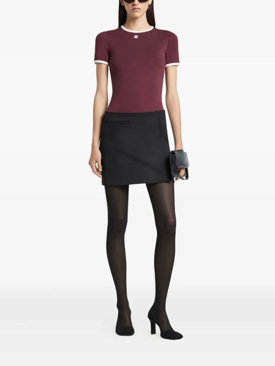 25FW 쿠레쥬 반팔 티셔츠 125JTS017J S0203B213 BORDEAUX - COURREGES