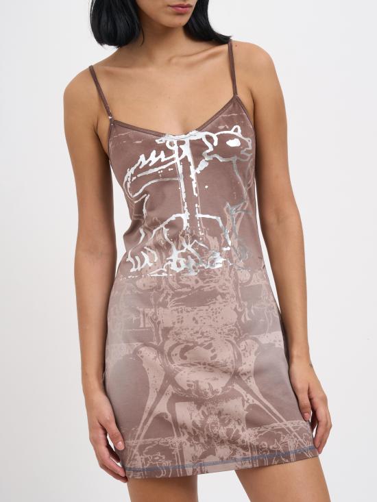 25FW 디젤 미디 원피스 MA195870DEBZ7FF GREY - DIESEL