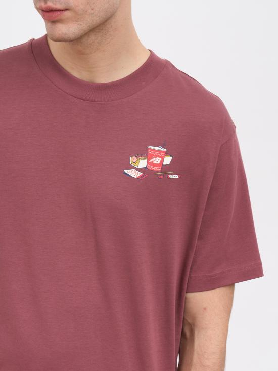 25FW 뉴발란스 반팔 티셔츠 MMT53931WAD BORDEAUX - NEW BALANCE