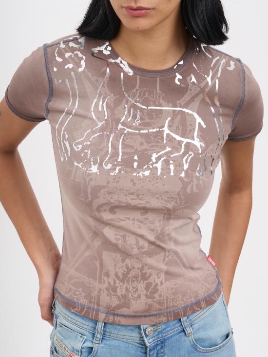 25FW 디젤 반팔 티셔츠 MA195300DEBZ7FF GREY - DIESEL