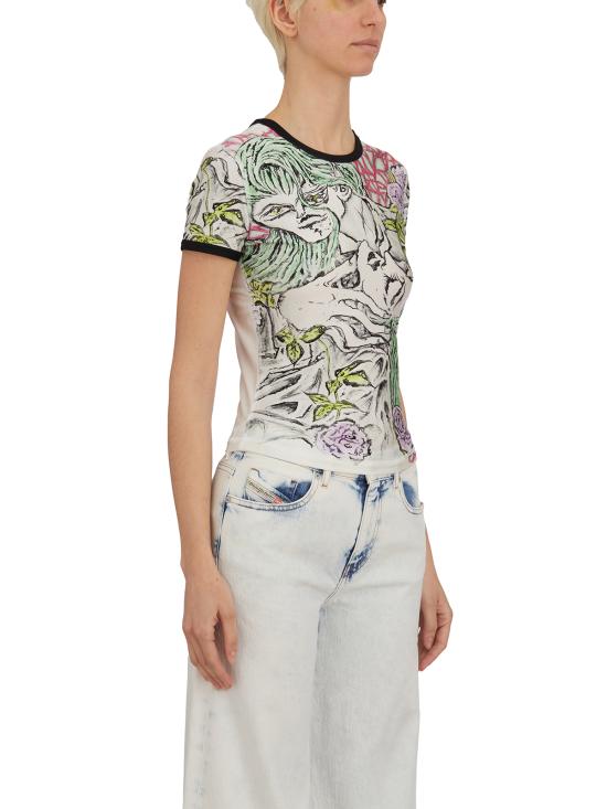 25SS 디젤 반팔 티셔츠 LA166360KNAU141 WHITE - DIESEL