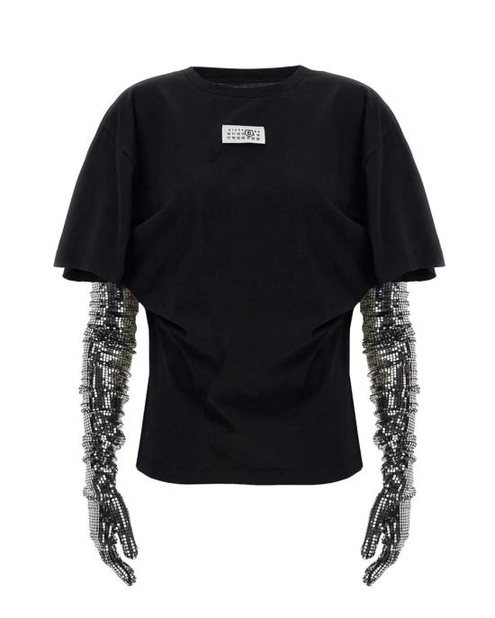 26SS MM6 메종마르지엘라 반팔 티셔츠 S52GC0358M20170900 Black - MM6 MAISON MARGIELA