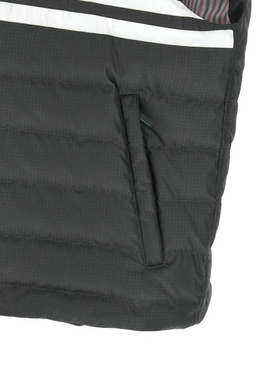  톰브라운 샤이니 립스탑 라이트웨이트 다운 필 4-바 베스트 MVD036XF1095025 GRAY - THOM BROWNE