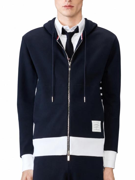 26SS 톰브라운 4바 저지 집업 후디 MJT517A03037 415 - THOM BROWNE