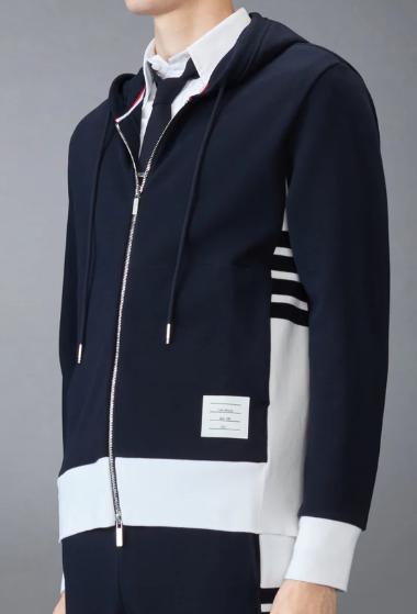 26SS 톰브라운 4바 저지 집업 후디 MJT517A03037 415 - THOM BROWNE