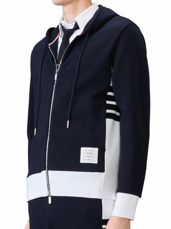 26SS 톰브라운 4바 저지 집업 후디 MJT517A03037 415 - THOM BROWNE