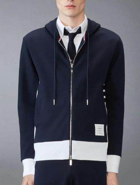 26SS 톰브라운 4바 저지 집업 후디 MJT517A03037 415 - THOM BROWNE