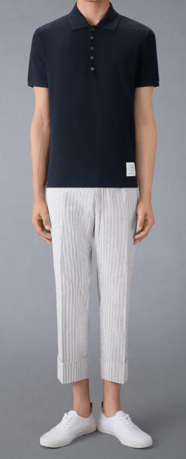 26SS 톰브라운 클래식 피케 4바 숏슬리브 폴로 티셔츠 MJP110P00050 415 - THOM BROWNE