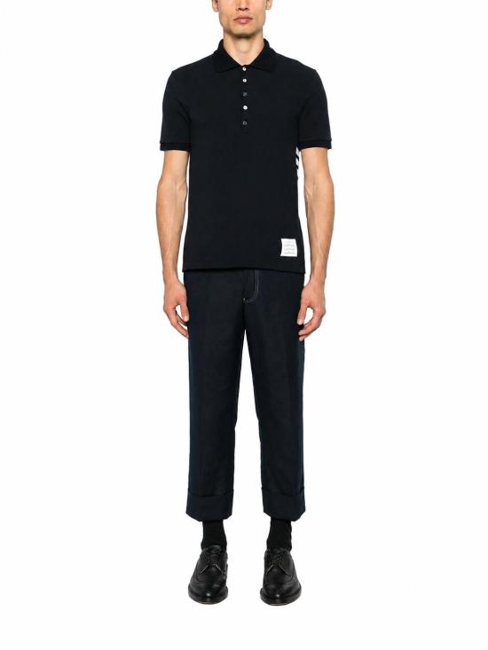 26FW 톰브라운 클래식 피케 4바 숏슬리브 폴로 티셔츠 MJP110P00050 415 - THOM BROWNE