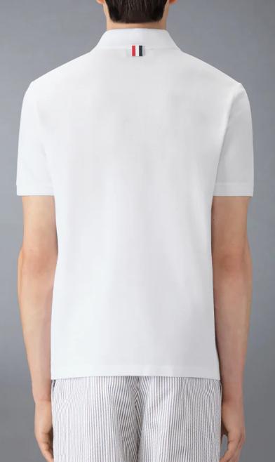 26SS 톰브라운 클래식 피케 4바 숏슬리브 폴로 티셔츠 MJP110P00050 100 - THOM BROWNE