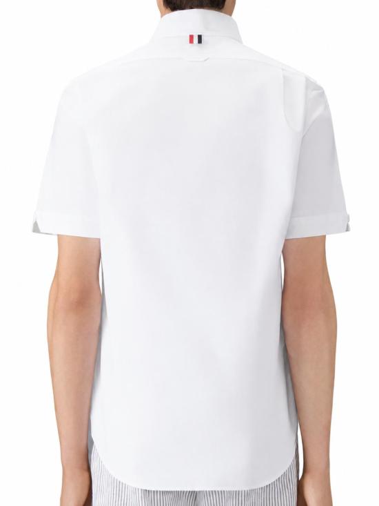 26SS 톰브라운 옥스포드 숏 슬리브 셔츠 MWS239EF0313 100 - THOM BROWNE
