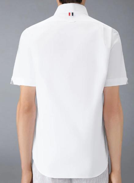 26SS 톰브라운 옥스포드 숏 슬리브 셔츠 MWS239EF0313 100 - THOM BROWNE