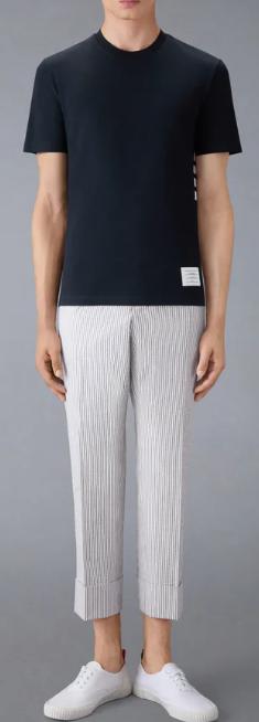 26SS 톰브라운 클래식 피케 4바 티 MJS123A00050 415 - THOM BROWNE