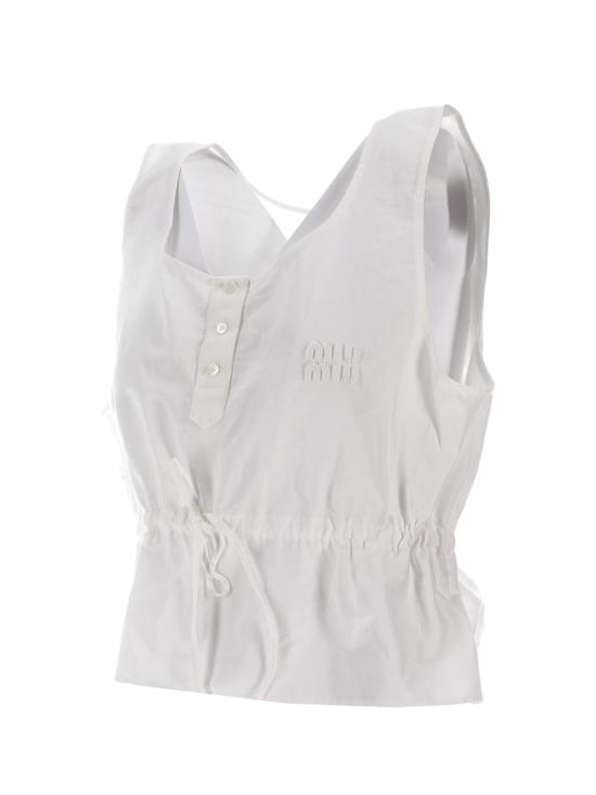 26SS 미우미우 반팔 티셔츠 MT2165SOOO163M F0009 BIANCO - MIU MIU