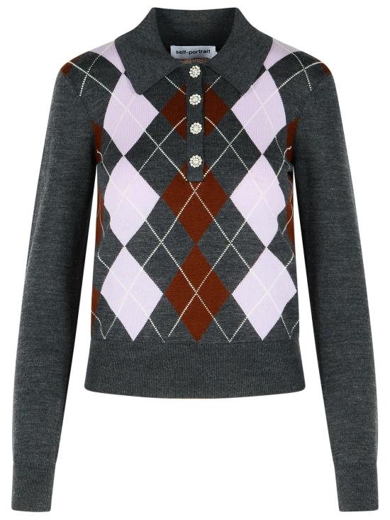 26SS 셀프 포트레이트 스웨터 RS26 185T GRGREY Grey