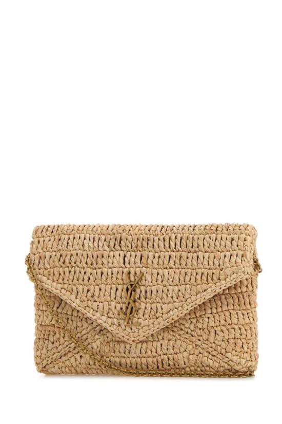 26SS 생로랑 카산드라 라피아 체인 파우치 847716GAAFC 2791 BEIGE O TAN - SAINT LAURENT