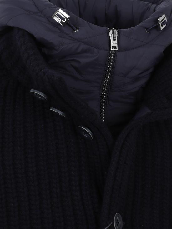 25FW 에르노 콘 스티치 울 가디건 MC000150U70016 9200 BLUE - HERNO