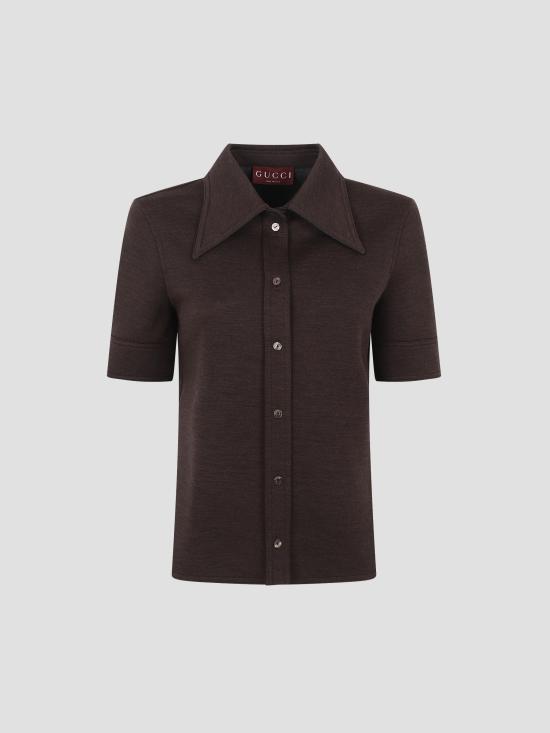 25FW 구찌 울 코튼 저지 셔츠 836442Z7AXV 2063