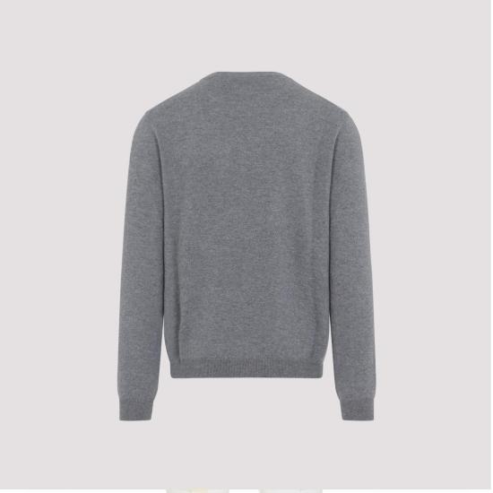 25FW 구찌 자수 로고 스웨터  833668 XKEYH 1015 COOL IRON GREY - GUCCI