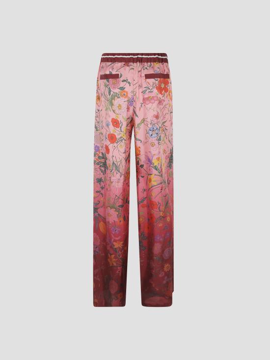 25FW 구찌 프린티드 실크 팬츠 837980Z7AUH 5057 PINK - GUCCI