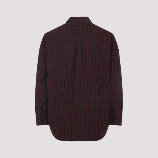 25FW 구찌 체크 깅엄 패딩 자켓 셔츠 836251 Z7ATD 5333 PURPLE BLACK RED - GUCCI