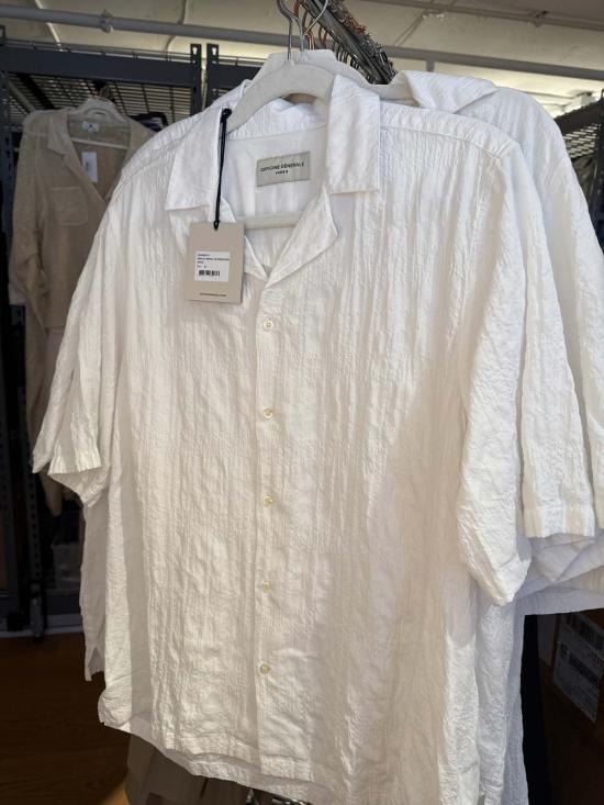  오피신 제네랄 셔츠 오피치네 제네랄 에렌 SS 시어서커 셔츠 화이트