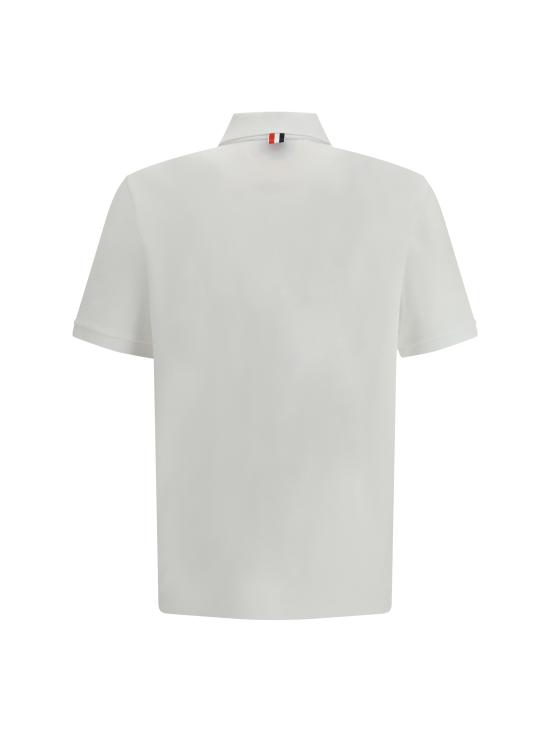 26SS 톰브라운 폴로 티셔츠 MJP110P00050 100 WHITE - THOM BROWNE
