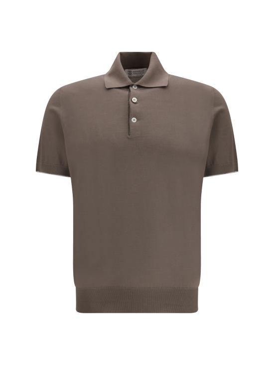 26SS 브루넬로 쿠치넬리 폴로 티셔츠 M29800125 CLL90 BROWN