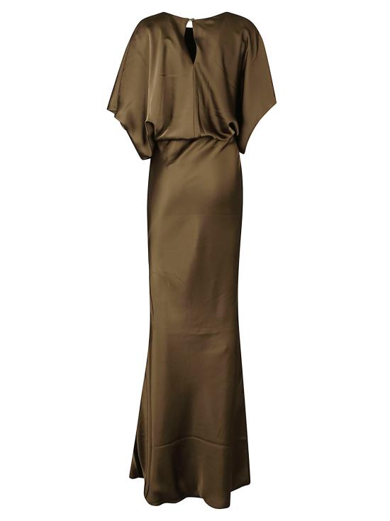 25FW 노마카말리 미디 원피스 ST3253SAR34867 BARK Green - NORMA KAMALI